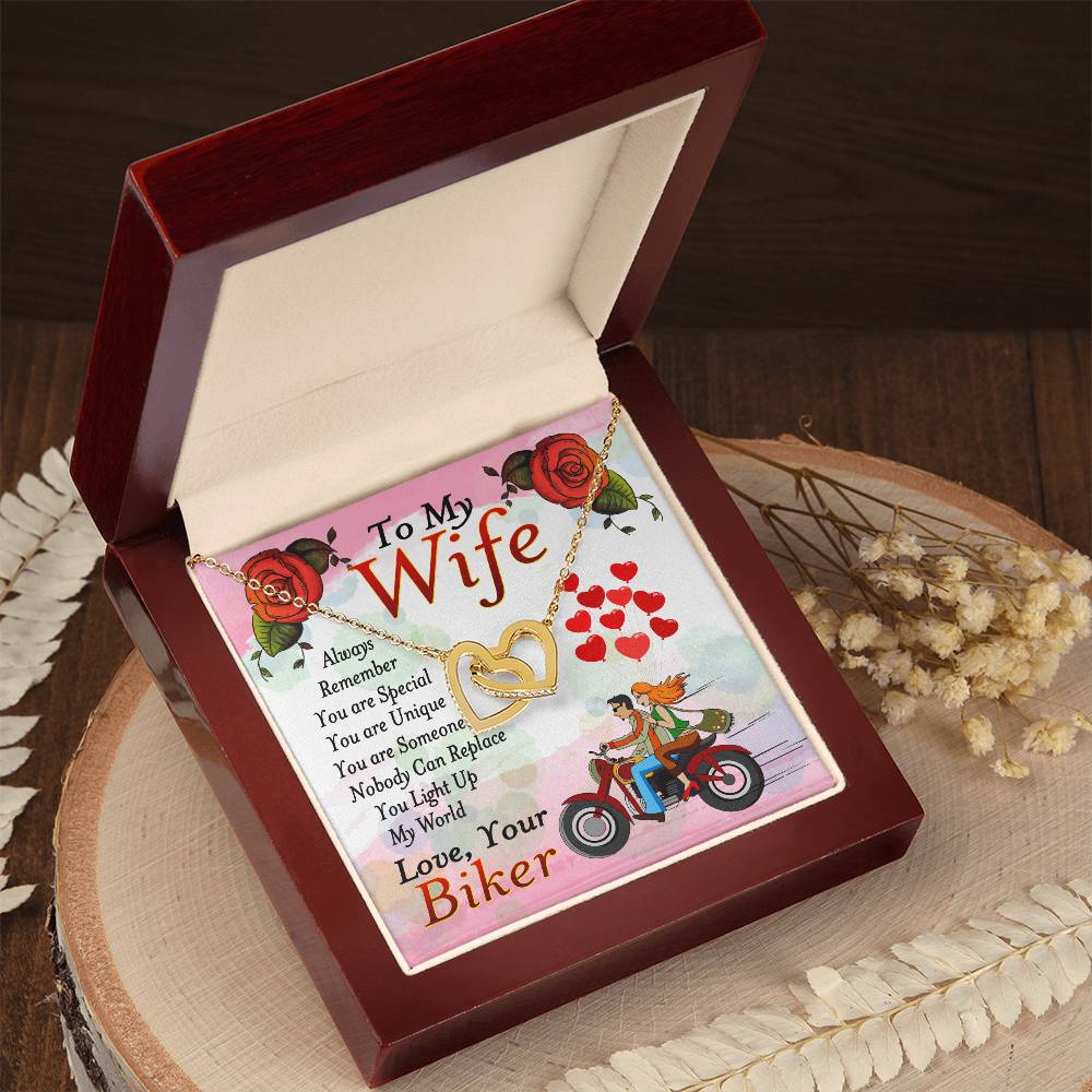 Biker'S Wife - Interlocking Heart Necklace Interlocking Hearts Necklace