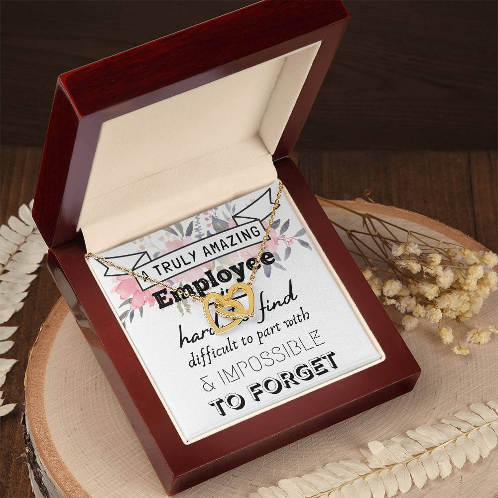 Gift For Employee Employee Appreciation Gift A Truly Amazing Employee Gift Interlocking Hearts Necklace