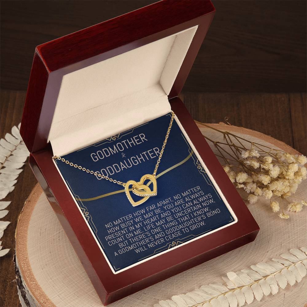 Godmother & Goddaughter Interlocking Hearts Necklace