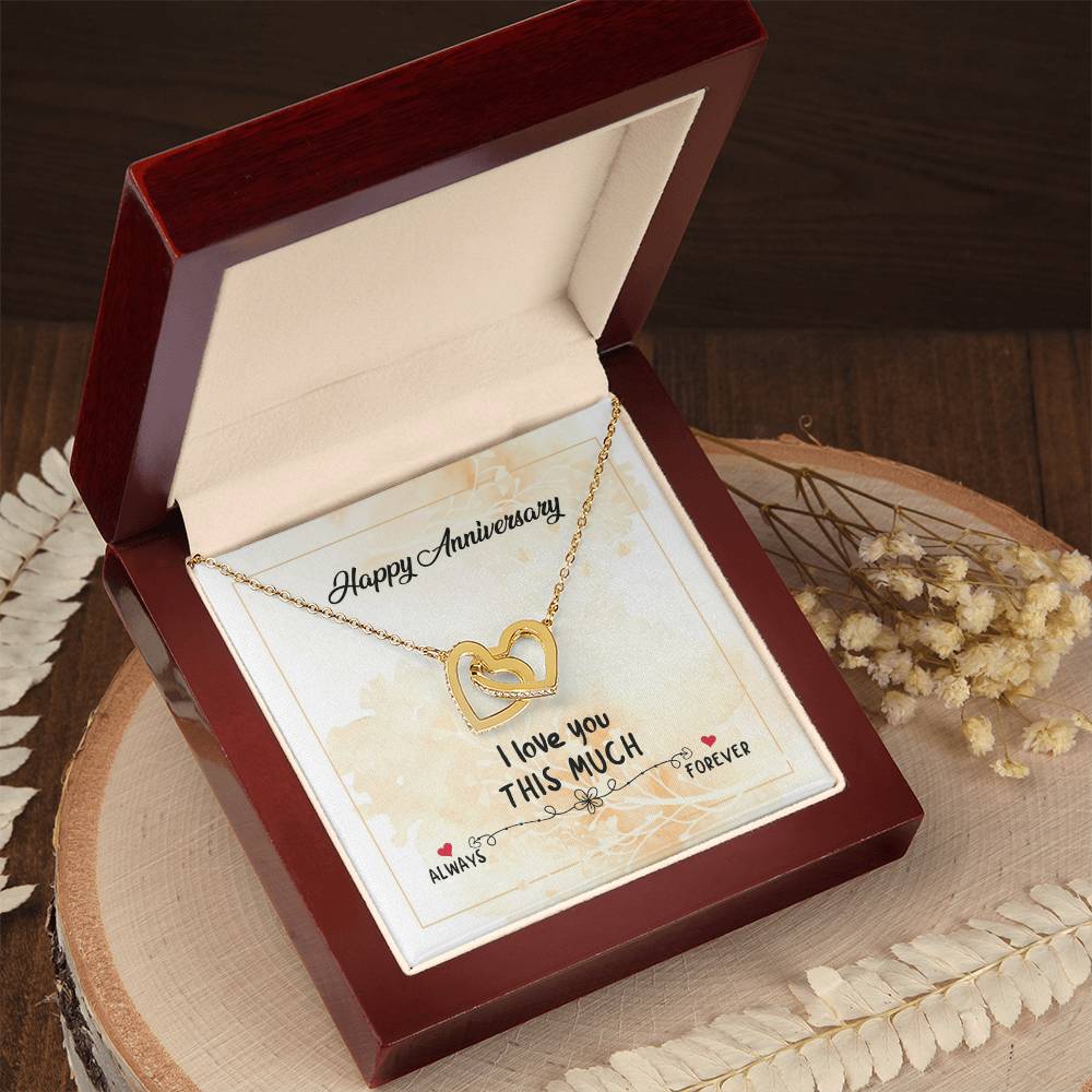 To My Wife Interlocking Hearts Necklace