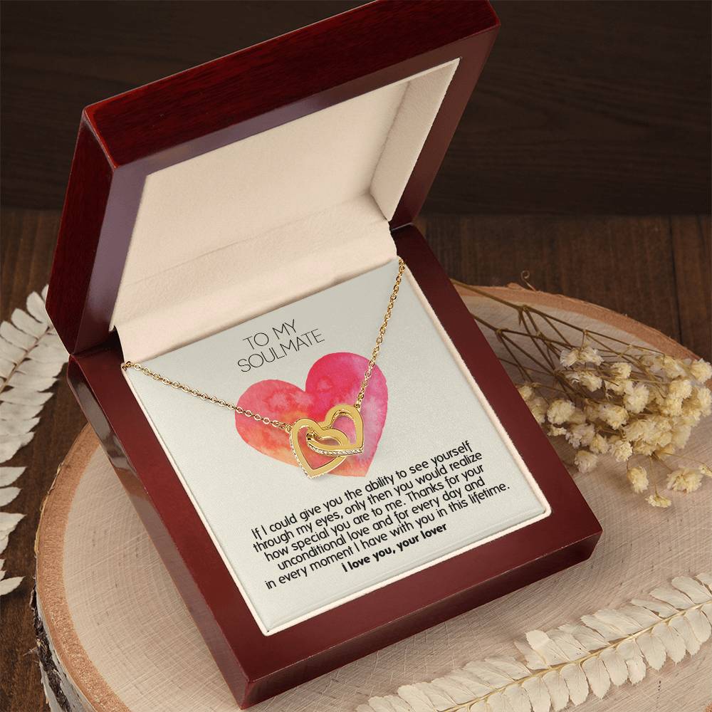 Unique Necklace For Your Soulmate - Give The Gift Of Love Interlocking Hearts Necklace