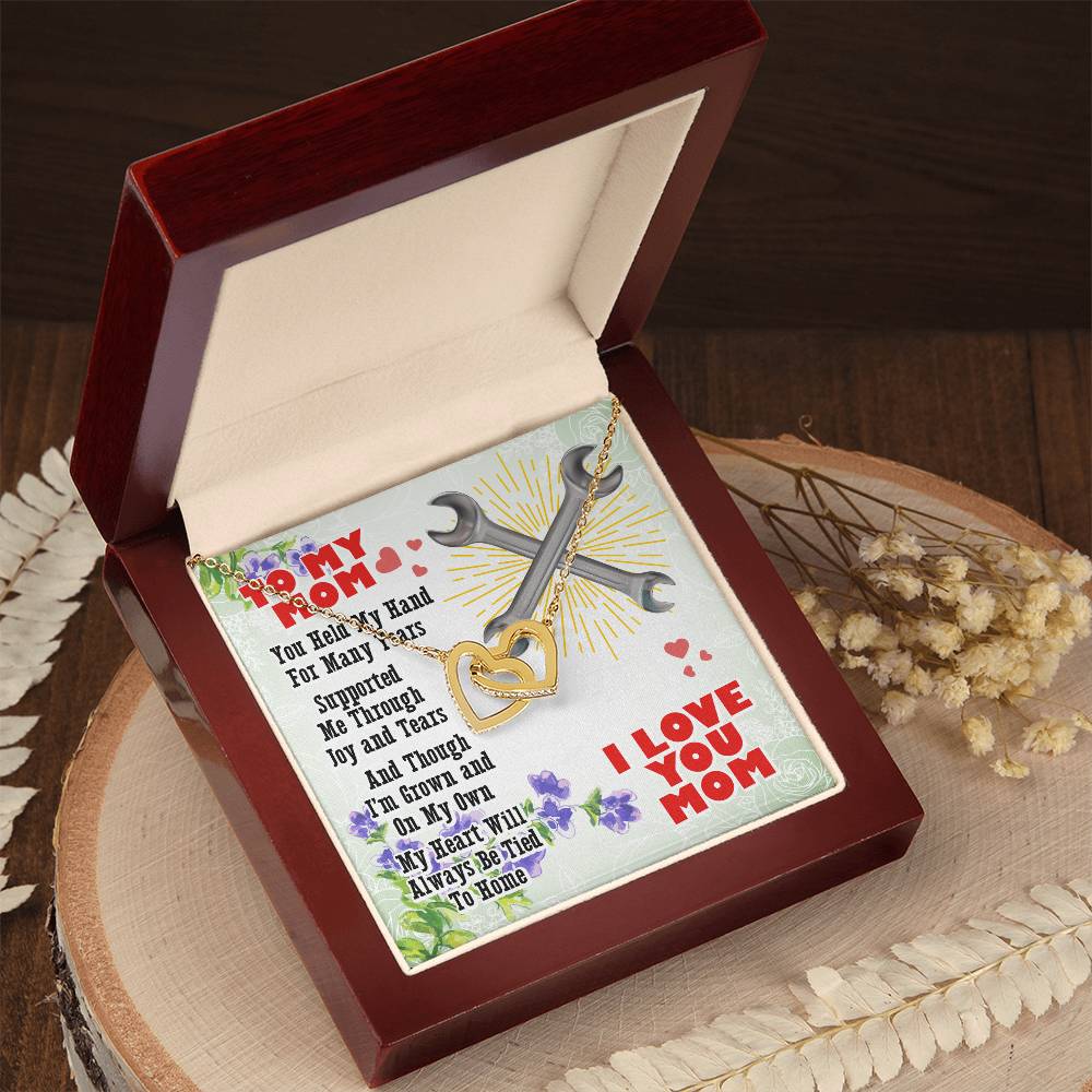 Mechanic'S Mom- Interlocking Heart Necklace Interlocking Hearts Necklace