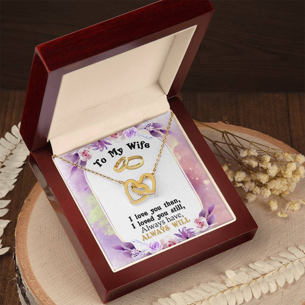 I Love You - Inter-Locking Heart Necklace Interlocking Hearts Necklace