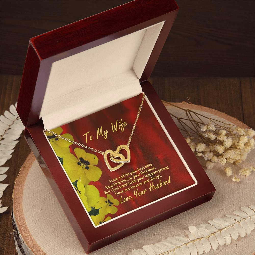 To My Wife Necklace Husband To Wife Gift For My Wife Romantic Wife Gift Wife Birthday Surprise Wife Appreciation Necklace For My Wife Interlocking Hearts Necklace