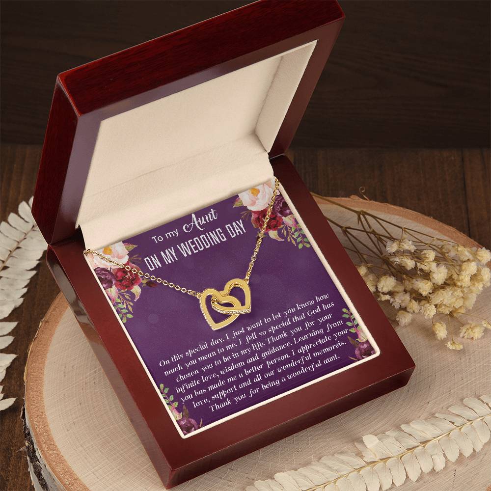 Aunt Of The Bride Interlocking Hearts Necklace Gift Aunt Wedding Gift From Bride Wedding Gift From Bride And Groom Aunt Necklace Gift