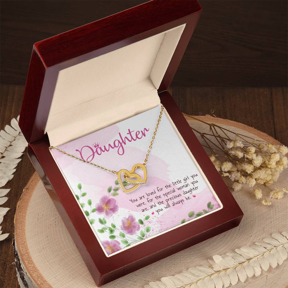 My Precious Daughter Hearts Necklace Interlocking Hearts Necklace