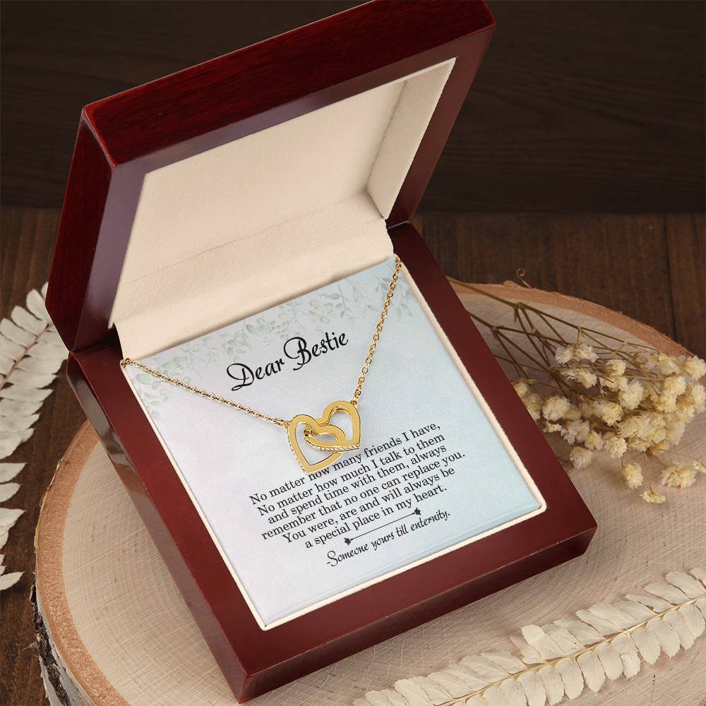Dear Bestie No Matter How Many Friends I Have Interlocking Heart Necklace Interlocking Hearts Necklace