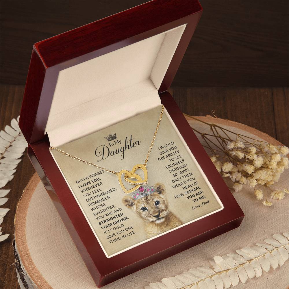 Daughter - How Special You Are To Me- Necklace Interlocking Hearts Necklace