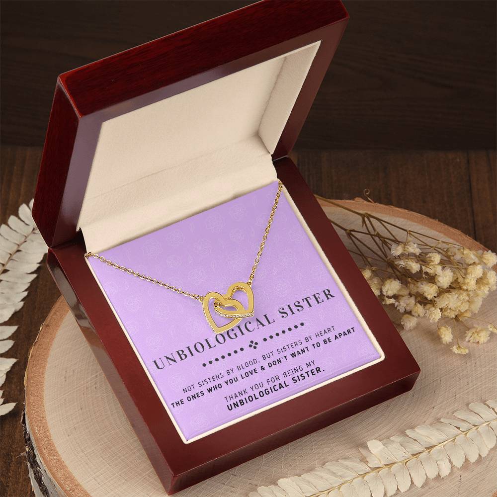 Sisters By Heart - Interlocking Heart Necklace Interlocking Hearts Necklace