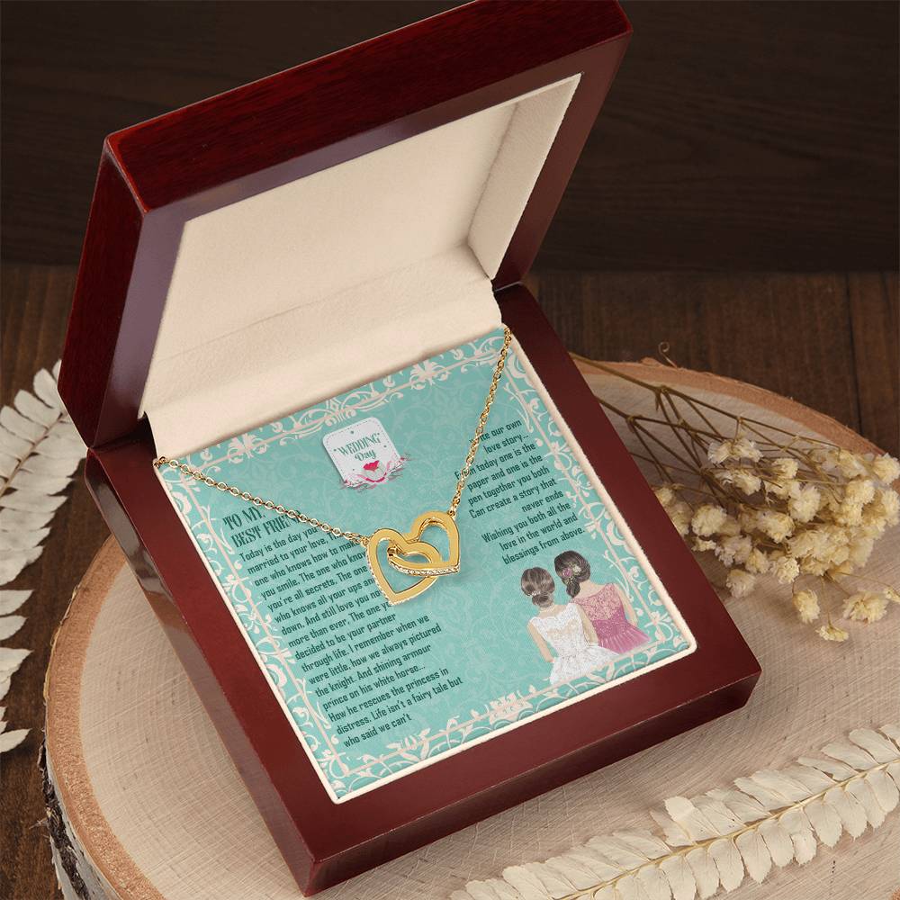 Wedding Gift - To My Best Friend Interlocking Hearts Necklace