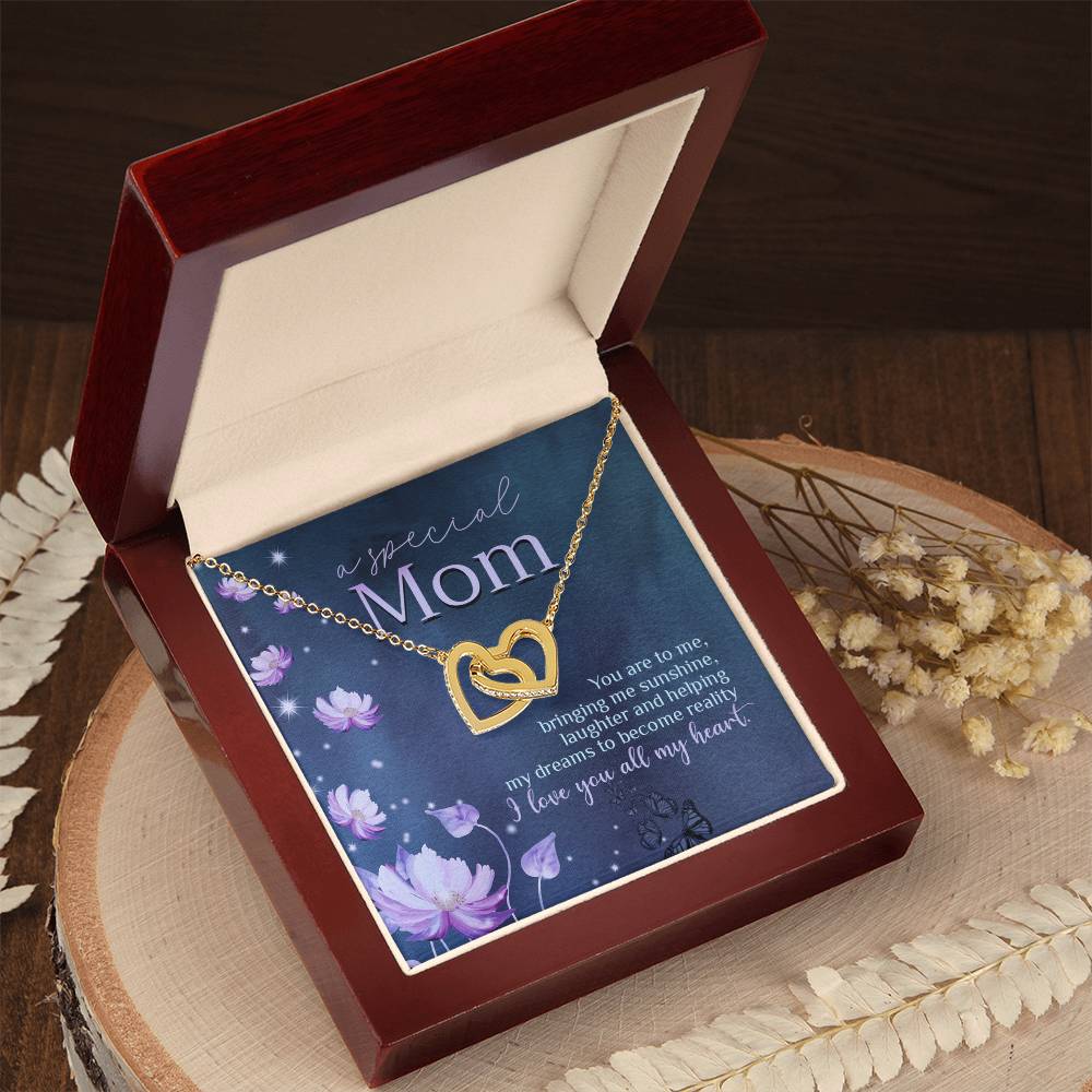 Special Mom Necklace Gift Interlocking Hearts Necklace