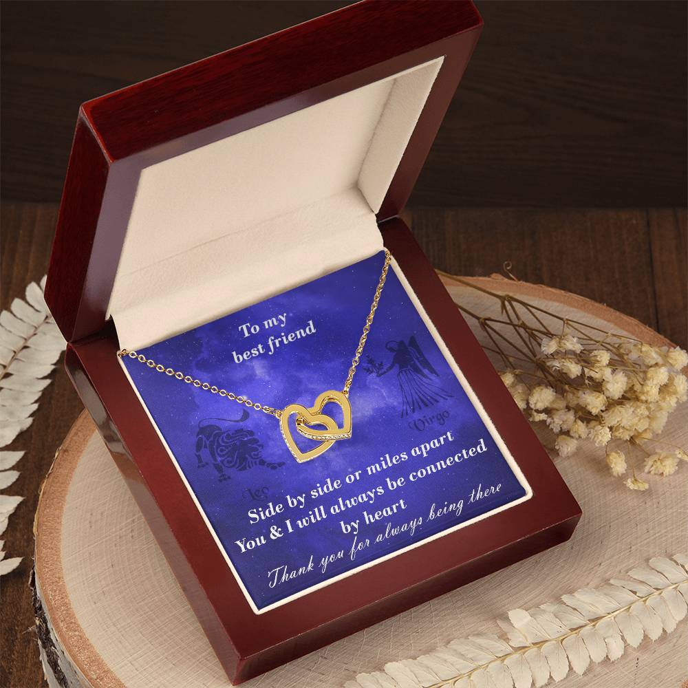 Leo To Virgo Best Friend Interlocked Hearts Necklace Interlocking Hearts Necklace