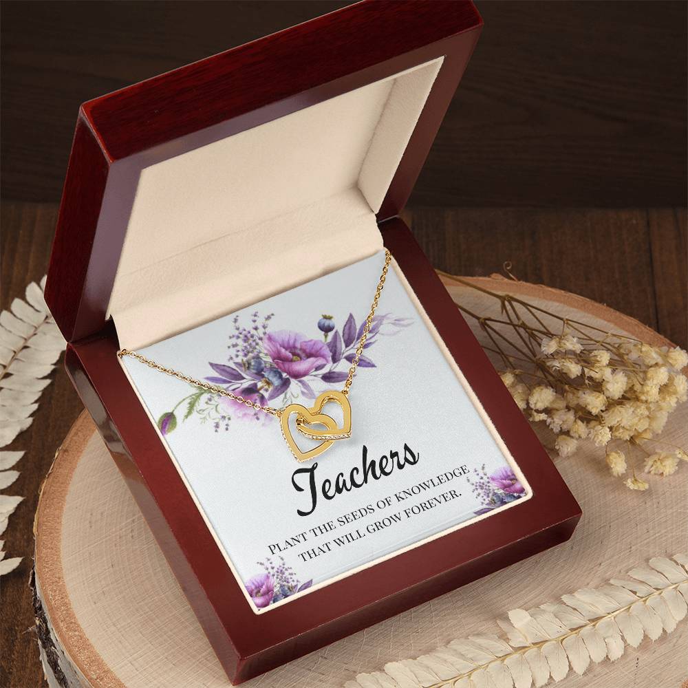 Best Gifts Forteachers From Students Interlocking Hearts Necklace