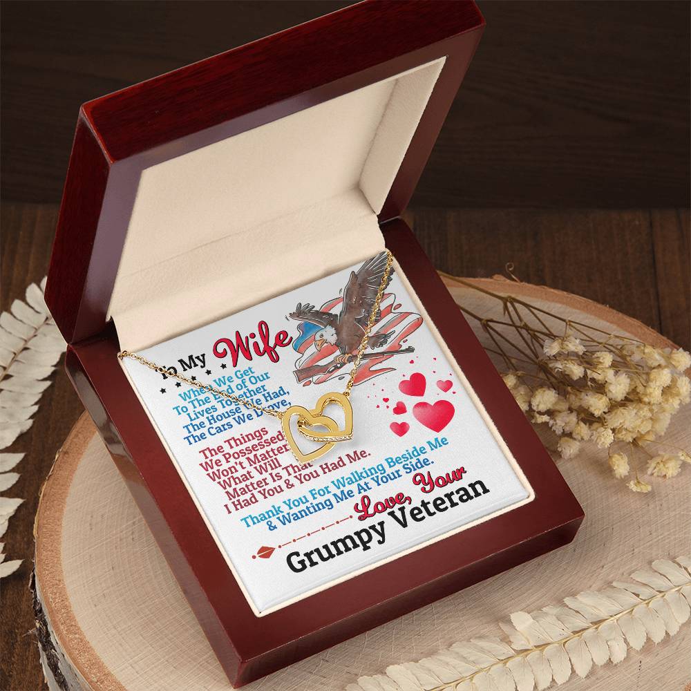 Veteran'S Wife - Interlocking Heart Necklace Interlocking Hearts Necklace