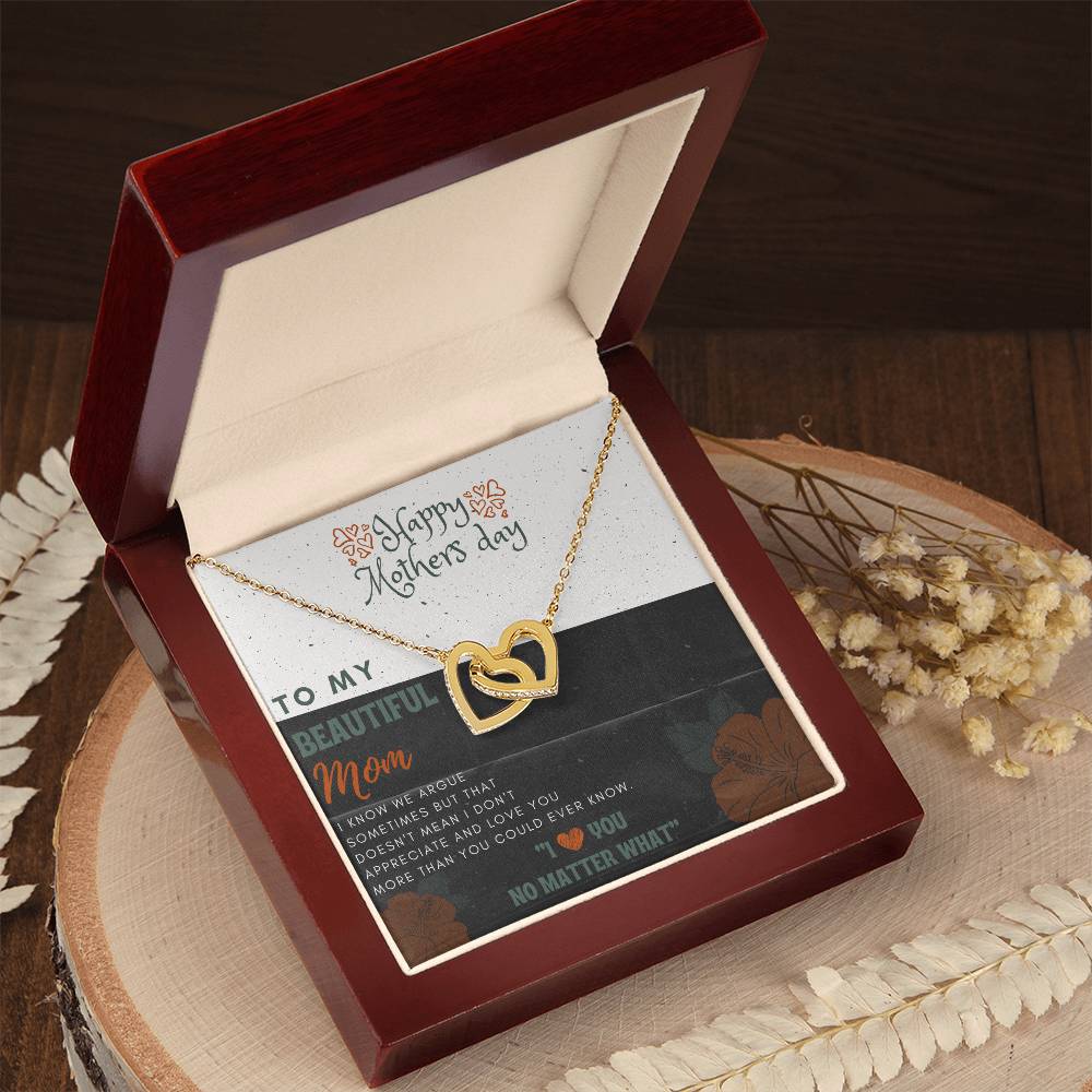 For Your Beautiful Mom On This Mother'S Day Interlocking Hearts Necklace