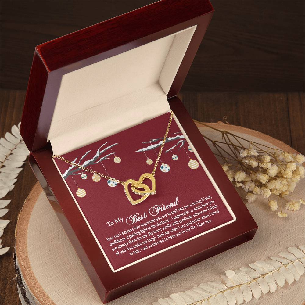 Best Friend Gift Jewelry Friend - Necklace Interlocking Hearts Necklace