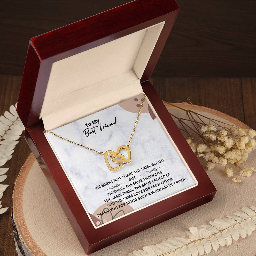 Wonderful Friend Necklace Interlocking Hearts Necklace