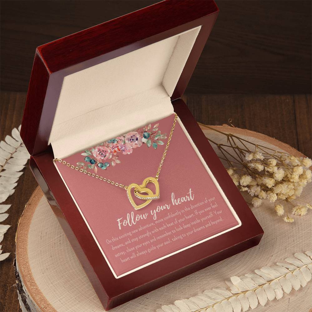 Follow Your Heart Necklace Interlocking Hearts Necklace