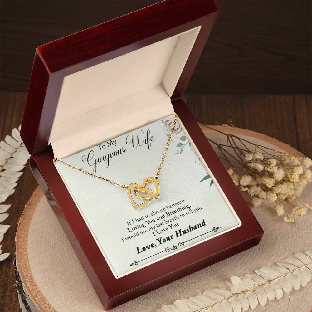 Gift For Wife - Interlocking Hearts Necklace