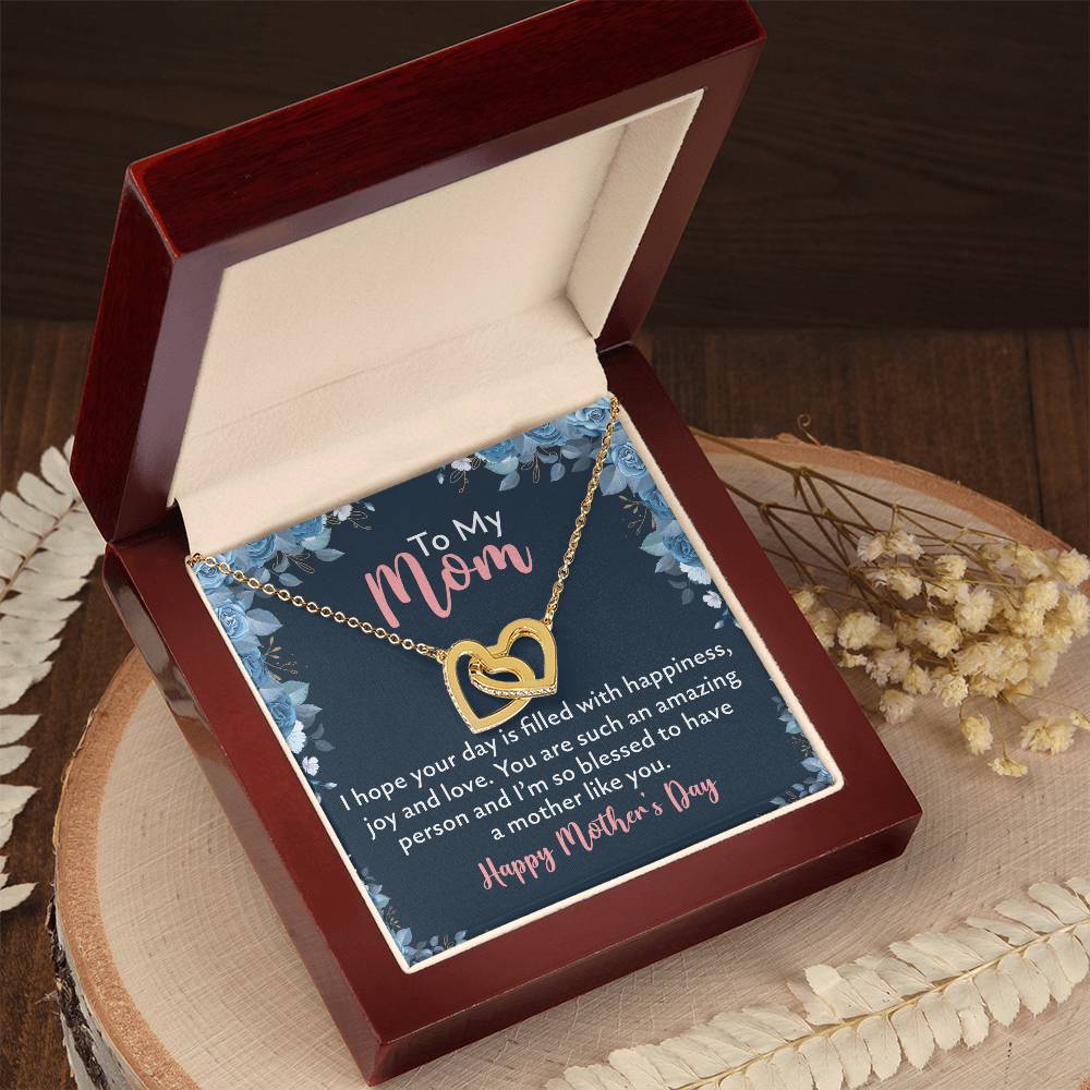 To My Mom Interlocking Hearts Necklace