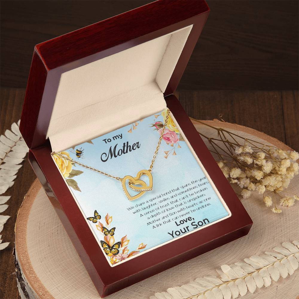 Mother And Son Special Bond Necklace Interlocking Hearts Necklace