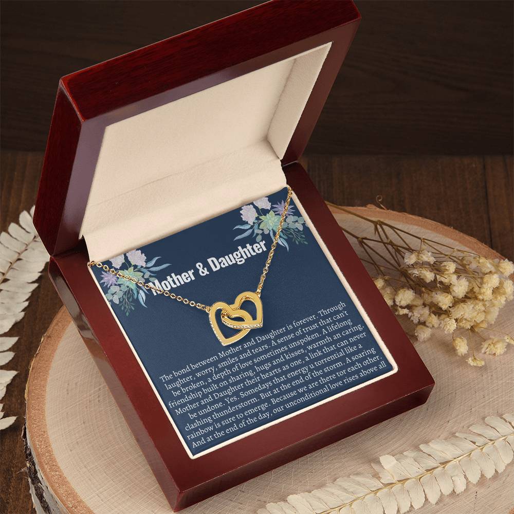 Mother & Daughter Interlocking Hearts Necklace