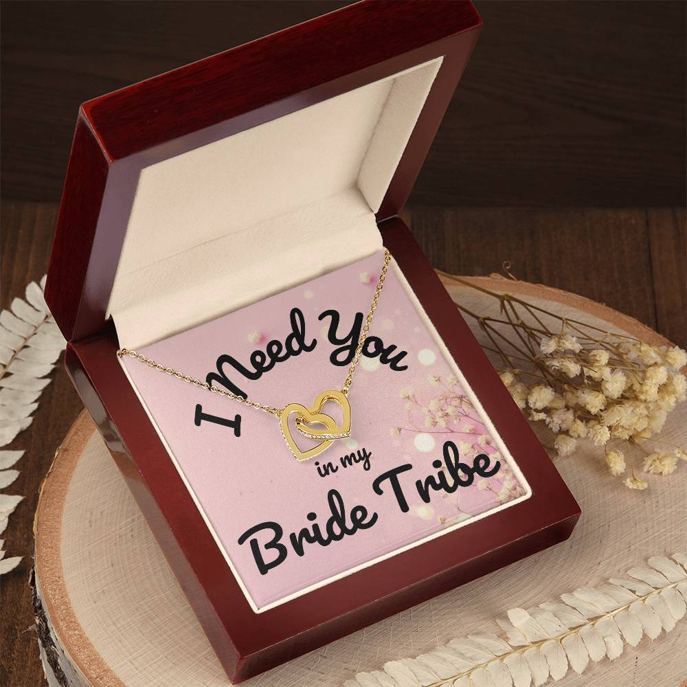 Entwined Heart Bride Tribe Necklace Interlocking Hearts Necklace