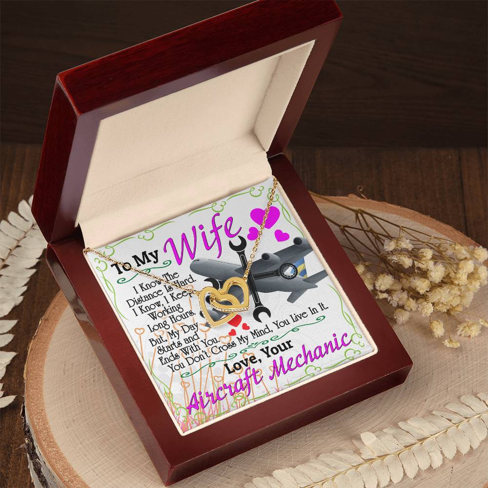 Aircraft Mechanic'S Wife - Interlocking Heart Necklace Interlocking Hearts Necklace