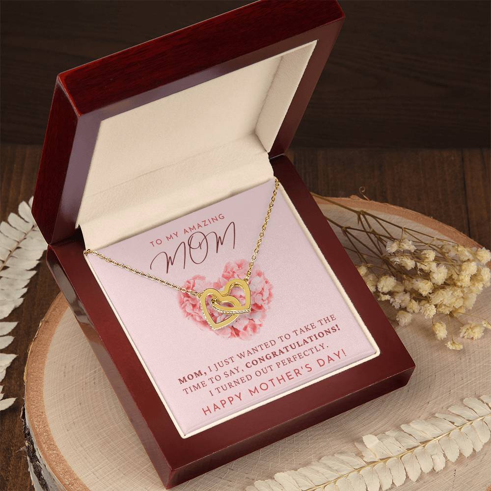 The Perfect Mother'S Day Gift. Interlocking Hearts Necklace