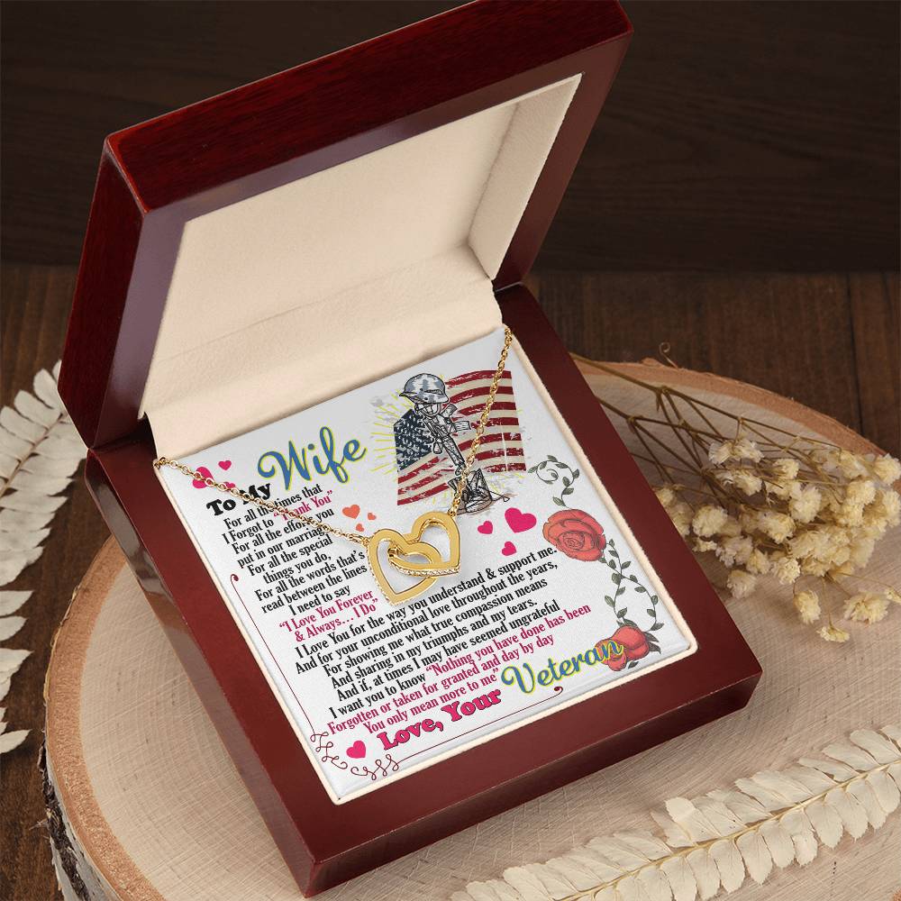Veteran'S Wife - Interlocking Heart Necklace Interlocking Hearts Necklace