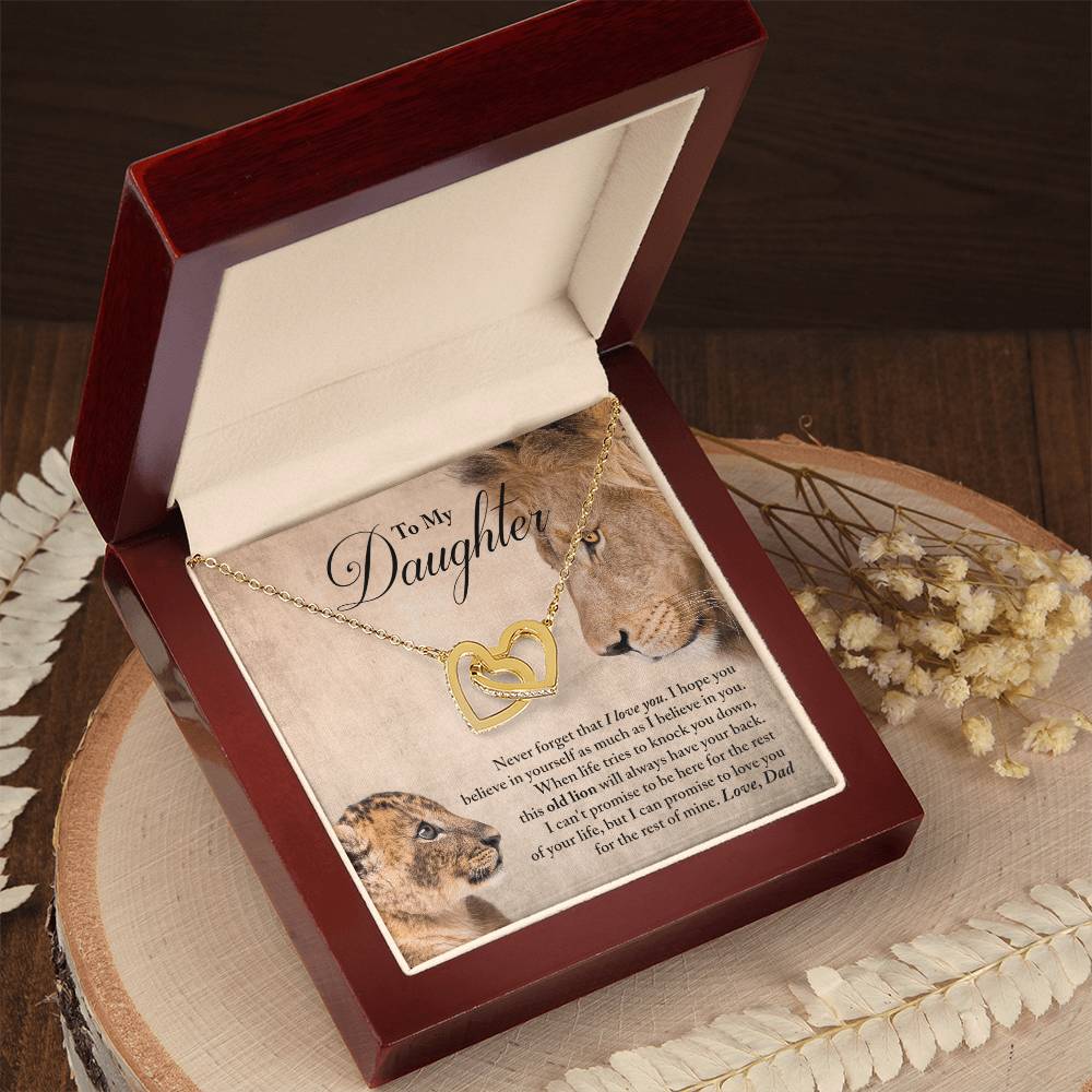 Daughter - Believe In Yourself - Necklace Interlocking Hearts Necklace