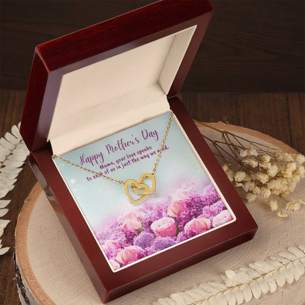 Mother'S Day Two Hearts Sp009 Interlocking Hearts Necklace