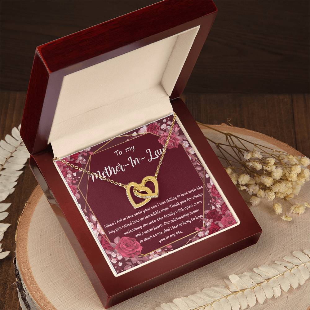 Forever Love - To My Mother-In-Law Necklace Interlocking Hearts Necklace