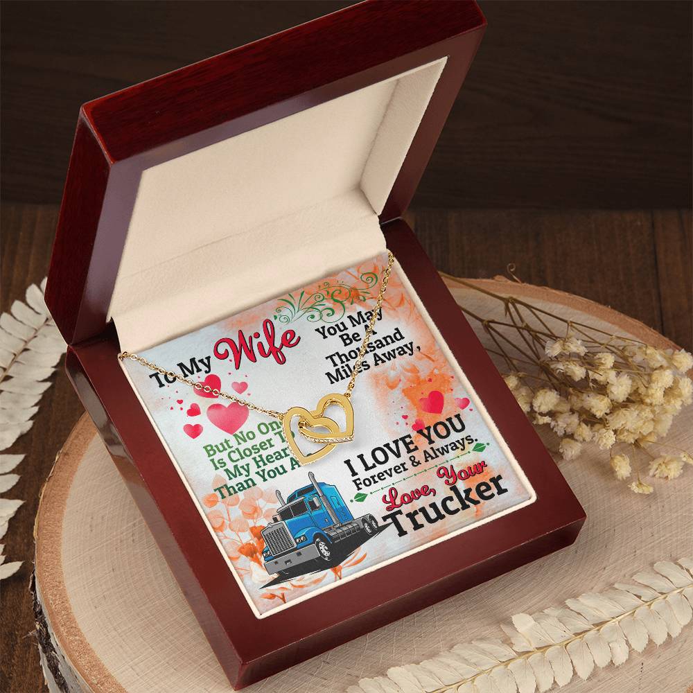Trucker'S Wife - Interlocking Heart Necklace Interlocking Hearts Necklace