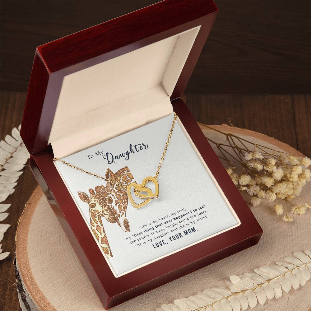 Gift For Daughter From Mom Daughter Mother Necklace Interlocking Hearts Necklace