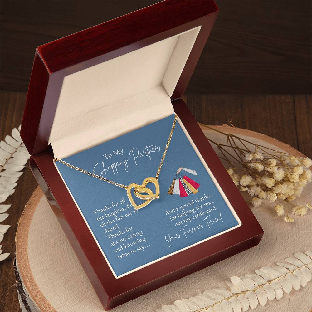 Shopping Partner Necklace Interlocking Hearts Necklace