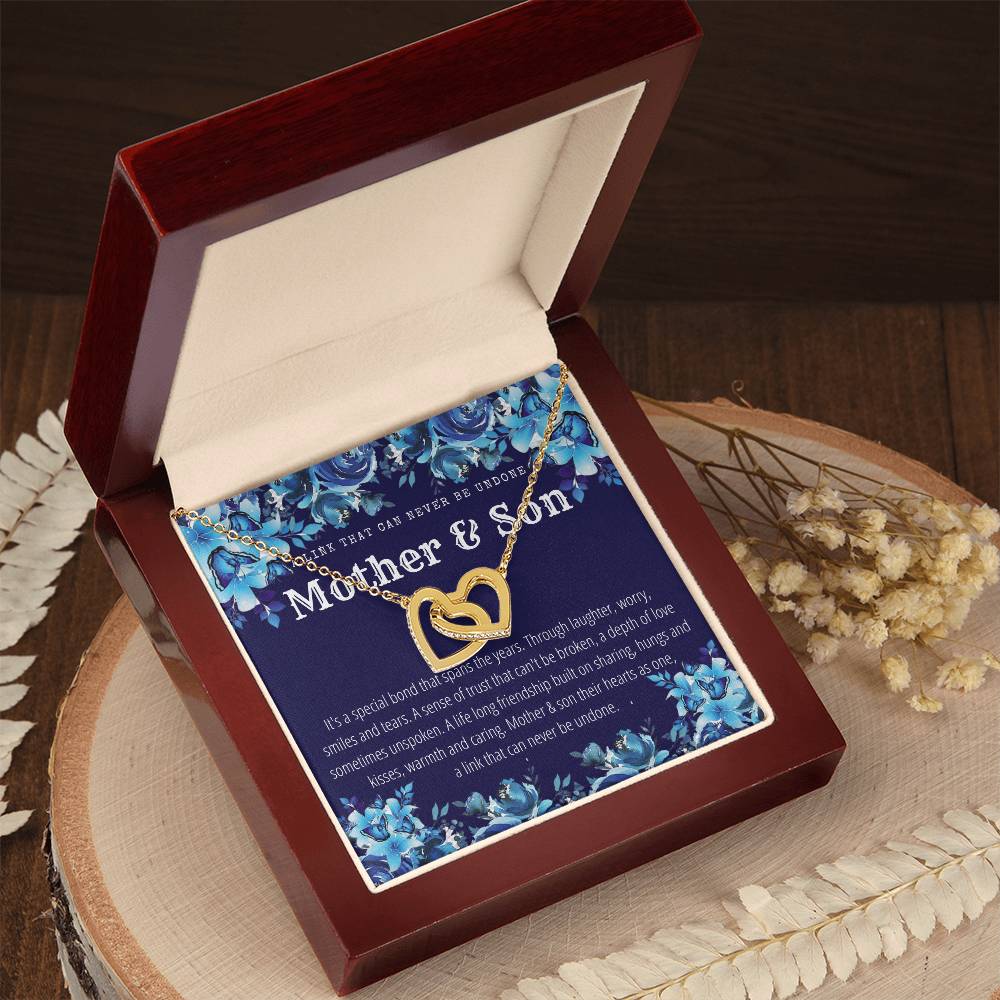 Mother & Son - Interlocking Necklace - A Link That Can Never Be Undone Interlocking Hearts Necklace