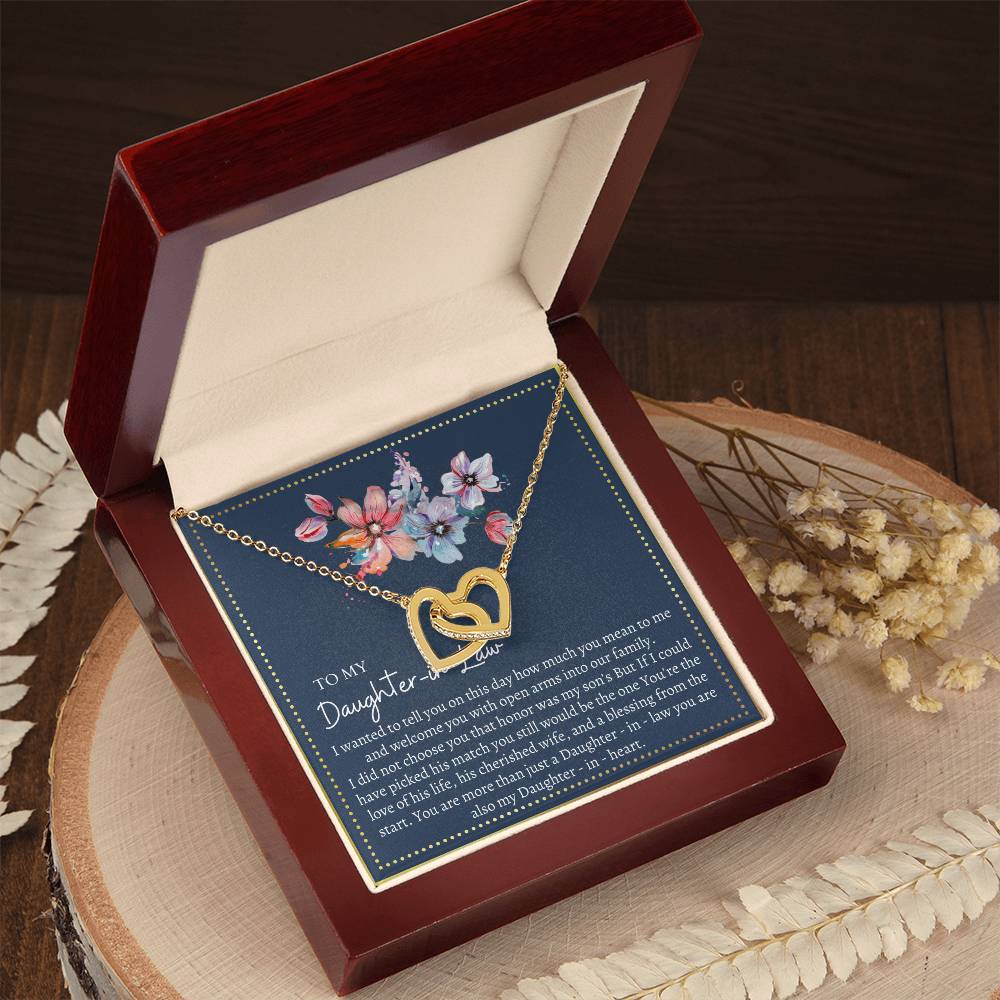 Gift For Daughter In Law Interlocking Hearts Necklace