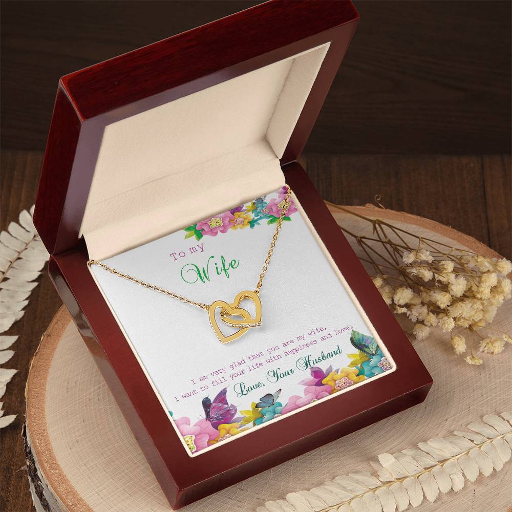 Gift For Wife Interlocking Hearts Necklace