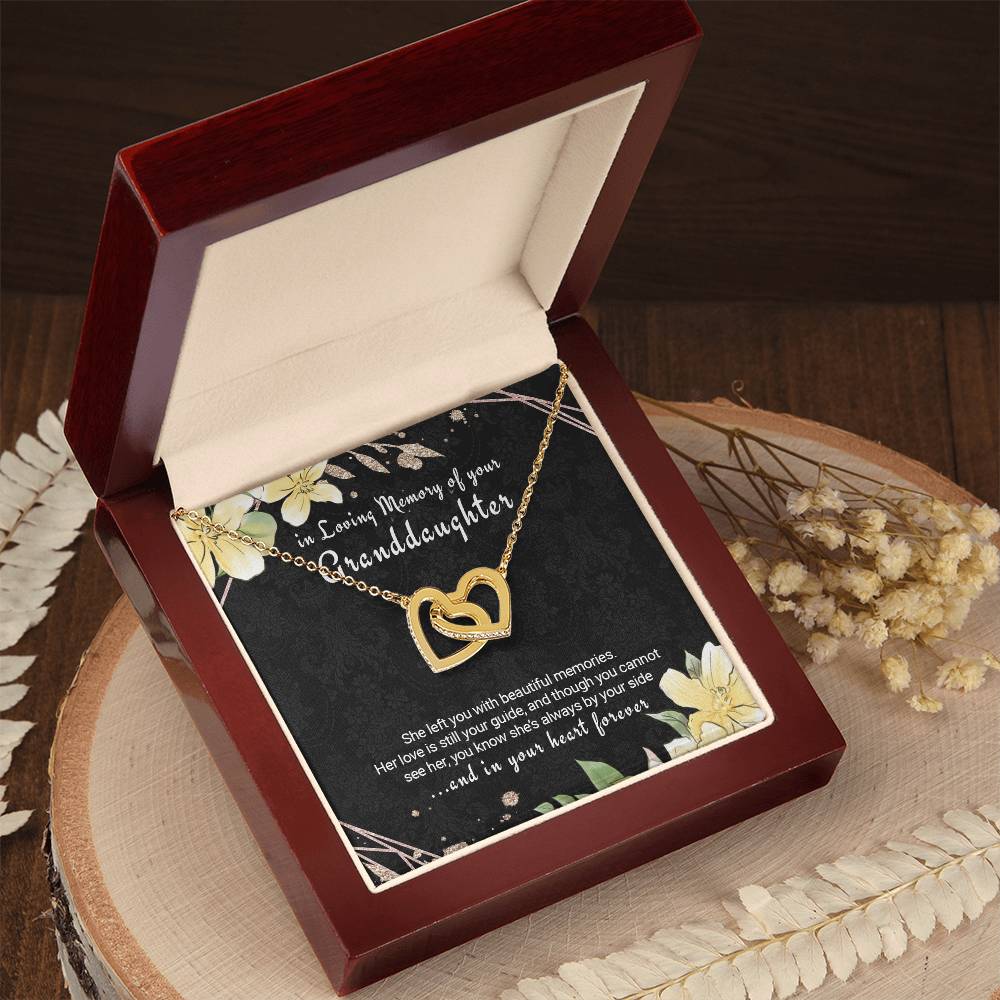 Loss Of Granddaughter Sympathy Gift Necklace Interlocking Hearts Necklace