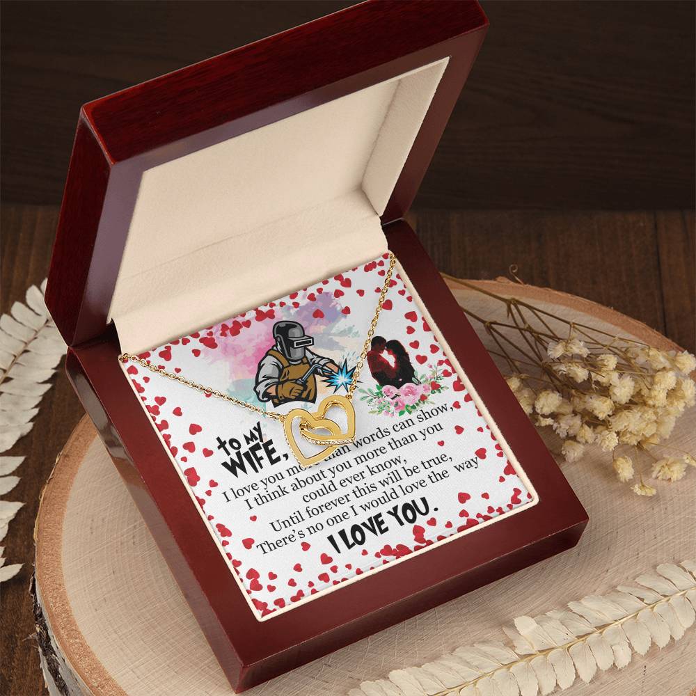 Welder'S Wife - Interlocking Heart Necklace Interlocking Hearts Necklace