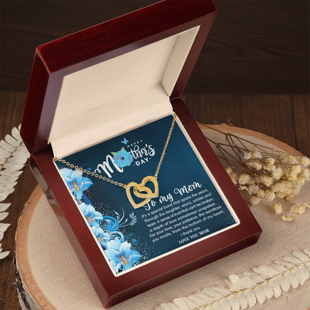 Infinity Love - To My Dearest Mom Necklace Interlocking Hearts Necklace