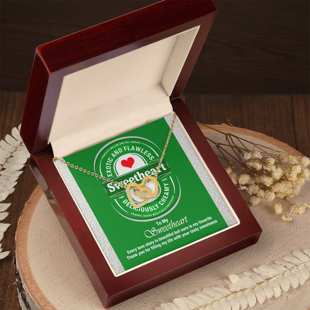 Beer Lover'S Wife Interlocking Hearts Necklace
