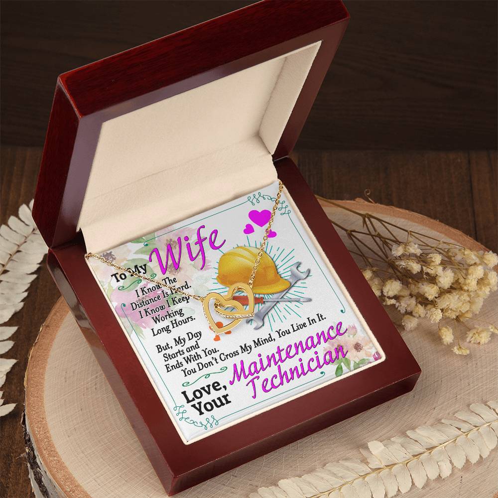 Maintenance Technician'S Wife - Interlocking Heart Necklace Interlocking Hearts Necklace