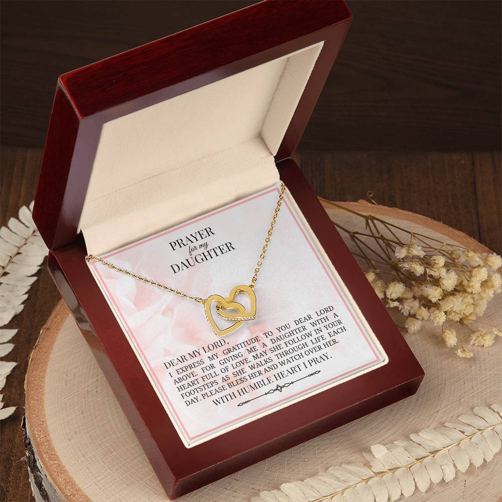 Prayer For My Daughter - Interlocked Hearts Necklace - By Zahara Interlocking Hearts Necklace