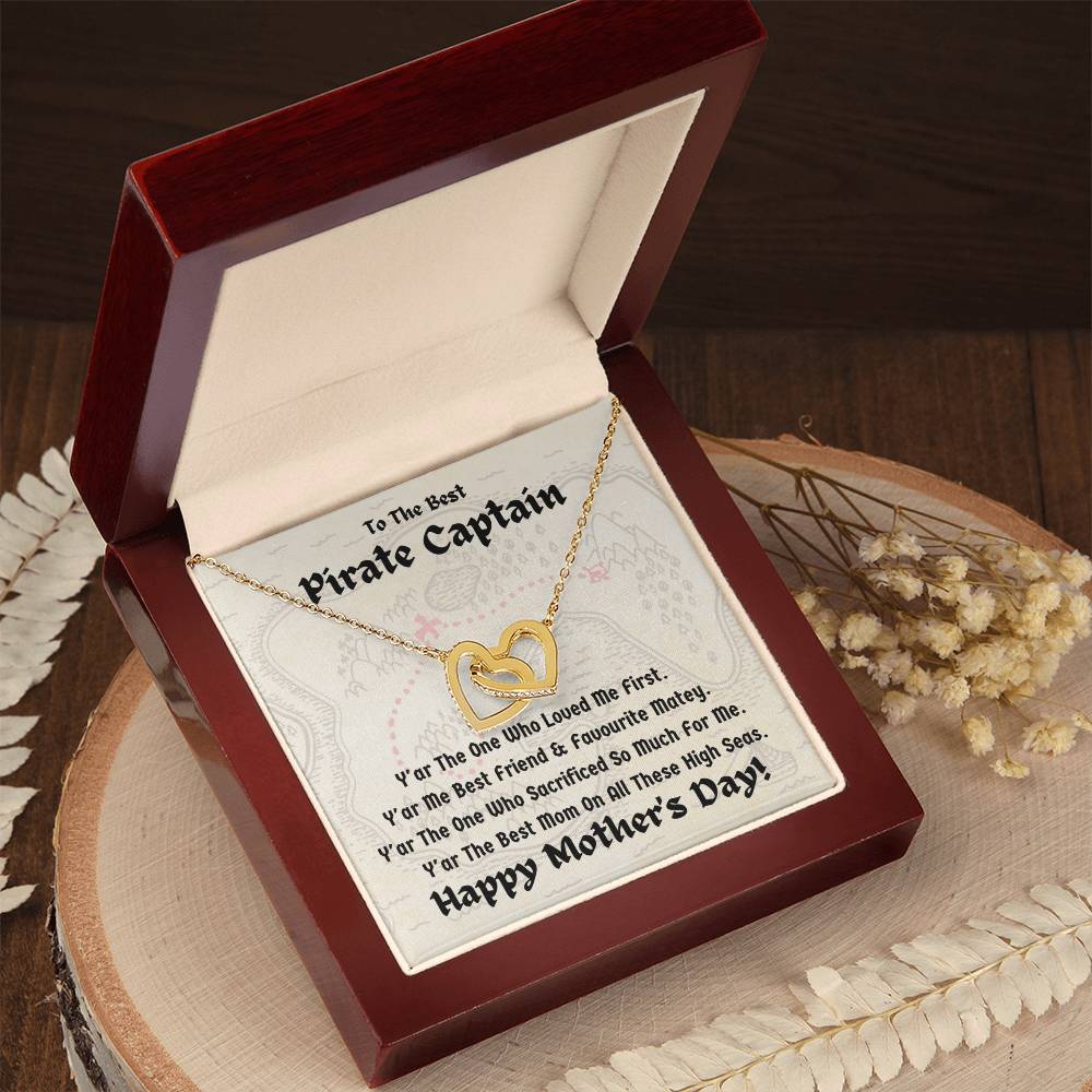 Pirate Captain Mother'S Day Necklace Interlocking Hearts Necklace