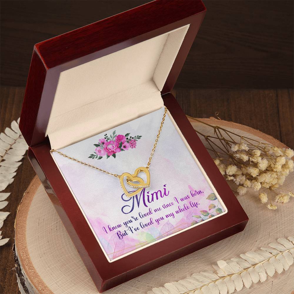 Mimi Interlocking Hearts Necklace Message Card