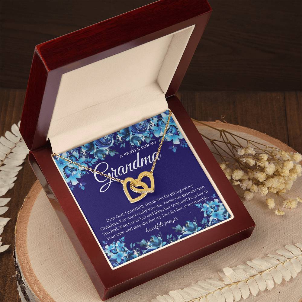 A Prayer For My Grandma - Interlocking Heart Necklace Interlocking Hearts Necklace