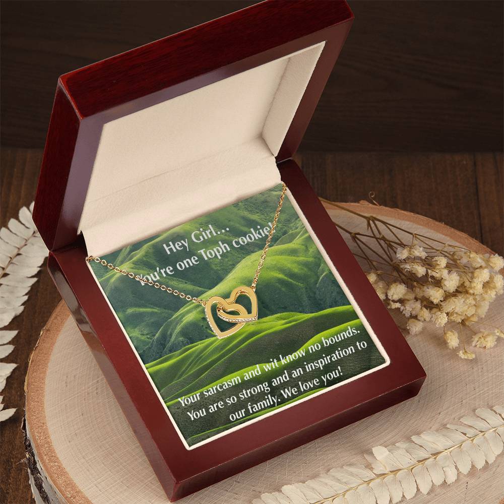You'Re One Toph Cookie! Atla Fan Jewelry- By Geekchic Interlocking Hearts Necklace