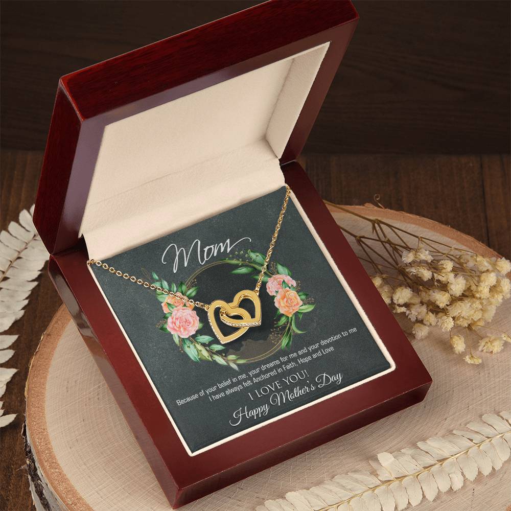Happy Mother'S Day Interlocking Hearts Necklace